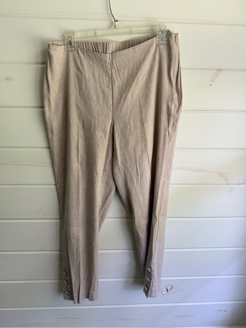J. Jill Cropped Pull-On Pants in Light Taupe